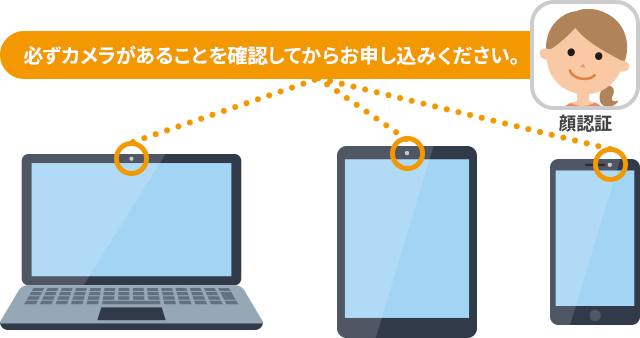 必ずカメラがあることを確認してからお申し込みください。